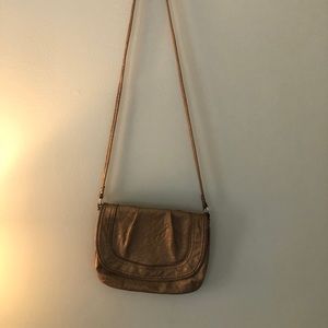 Gold crossbody bag